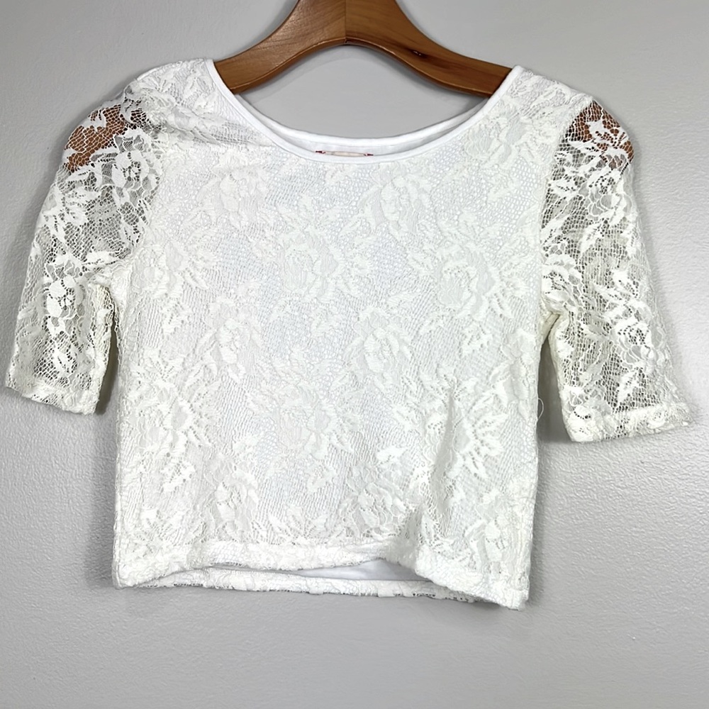 Ruby & Bloom girls lace shirt